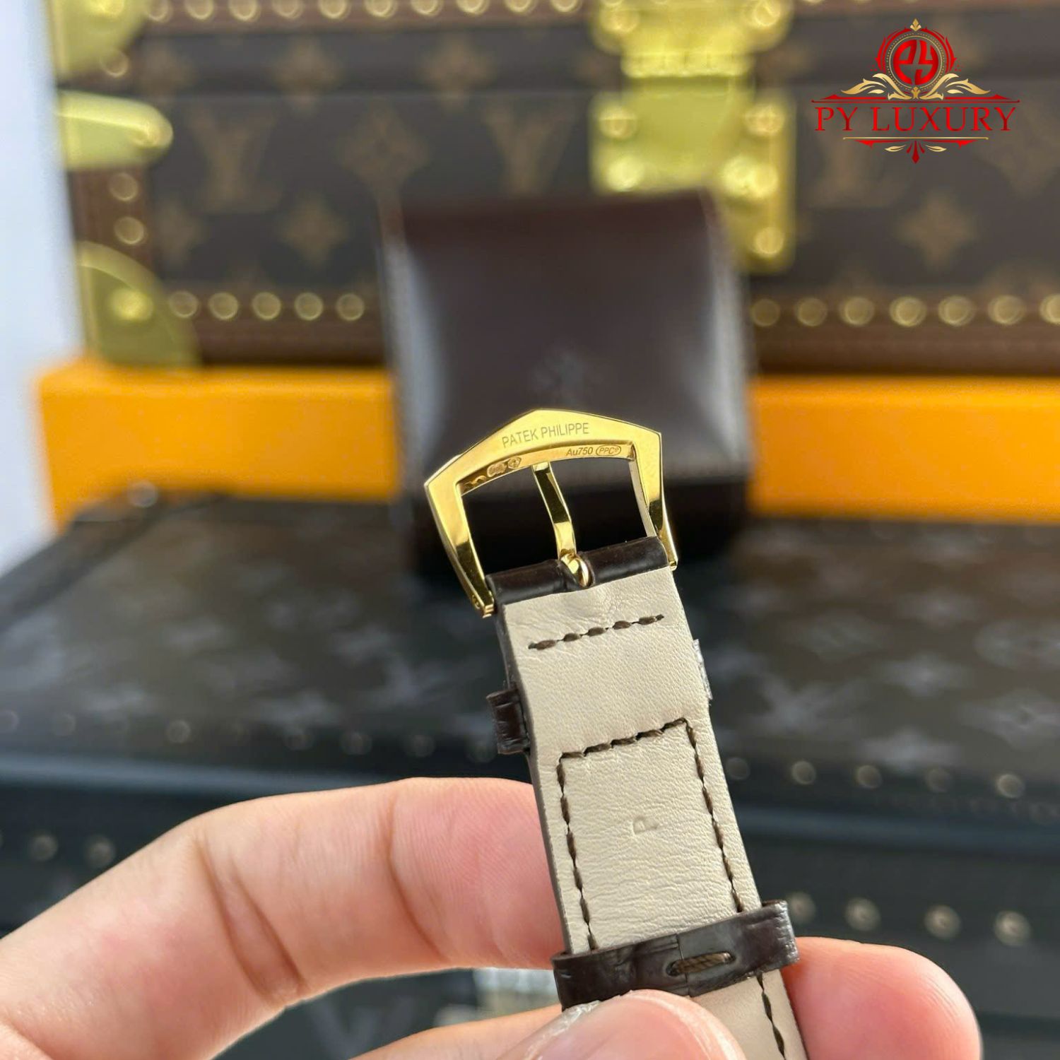 Patek Philippe Calatrava 5227J-001 Yellow Gold Leather Strap Best Replica 3KF 39mm - Image 10