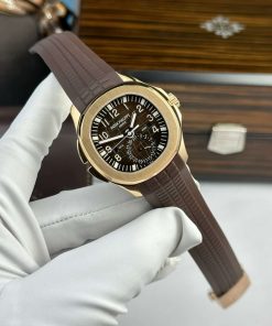 Patek Philippe Aquanaut 5164R-001 Rose Gold Brown Dial Replica Z Factory 40.8mm