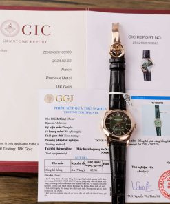 Patek Philippe Complications 5205R Green Dial 18K Rose Gold Wrapped Leather 40mm