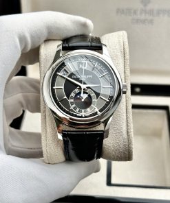 Patek Philippe Complications 5205G-010 Grey Dial Leather Best Replica GRF 40mm