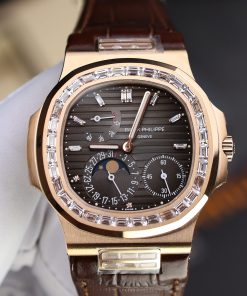 Patek Philippe Nautilus 5724R-001 Rose Gold Grey Dial 1:1 Replica PPF V3 40mm