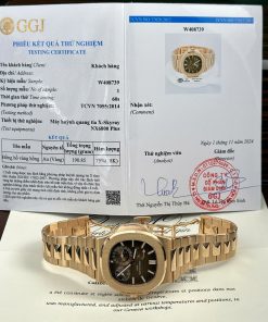 Patek Philippe Nautilus 5712/1R-001 Brown Dial 18K Solid Gold 1:1 CNC Custom Made 40mm