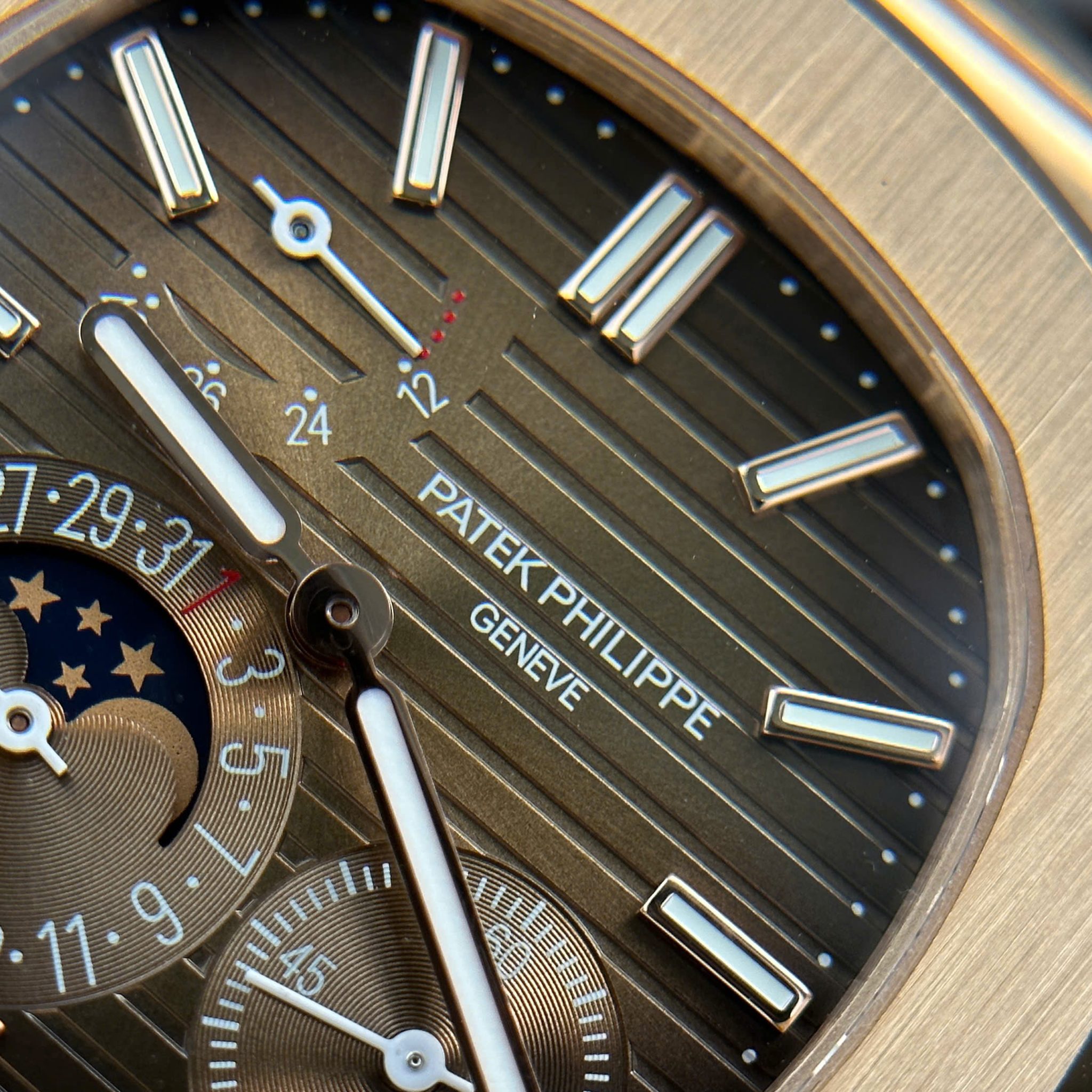 Patek Philippe Nautilus 5712/1R-001 Brown Dial 18K Solid Gold 1:1 CNC Custom Made 40mm - Image 6