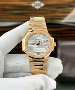 Patek Philippe Nautilus 7118/1R-001 Rose Gold White Dial Best Clone 3KF 35.2mm