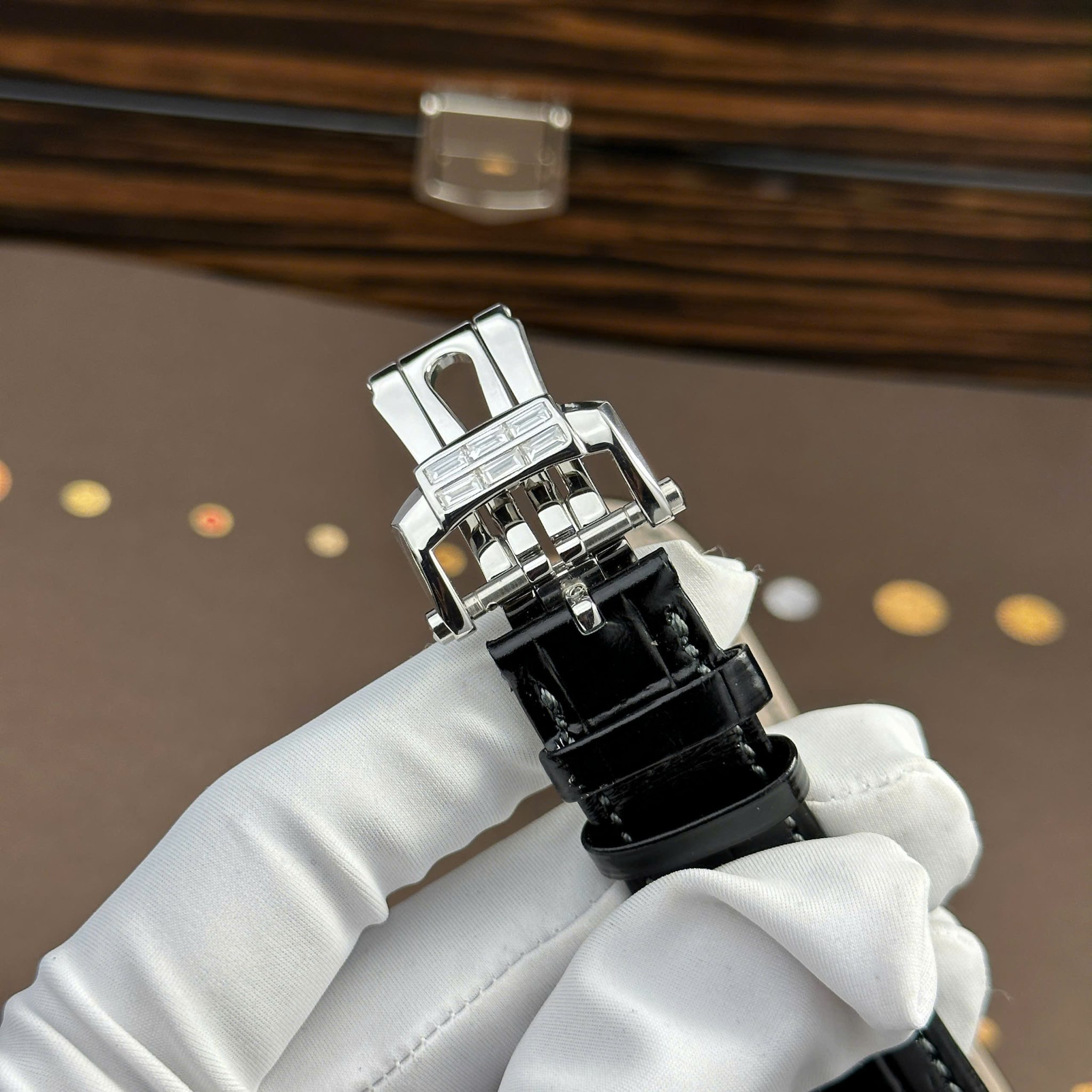 Patek Philippe Nautilus 5724G-001 Blue Dial Baguette Moissanite Full Functions Modified Max Options 40mm - Image 17