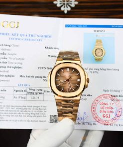 Patek Philippe Nautilus 5711/1R Brown Dial 18K Gold Wrapped Best Replica 3KF 40mm