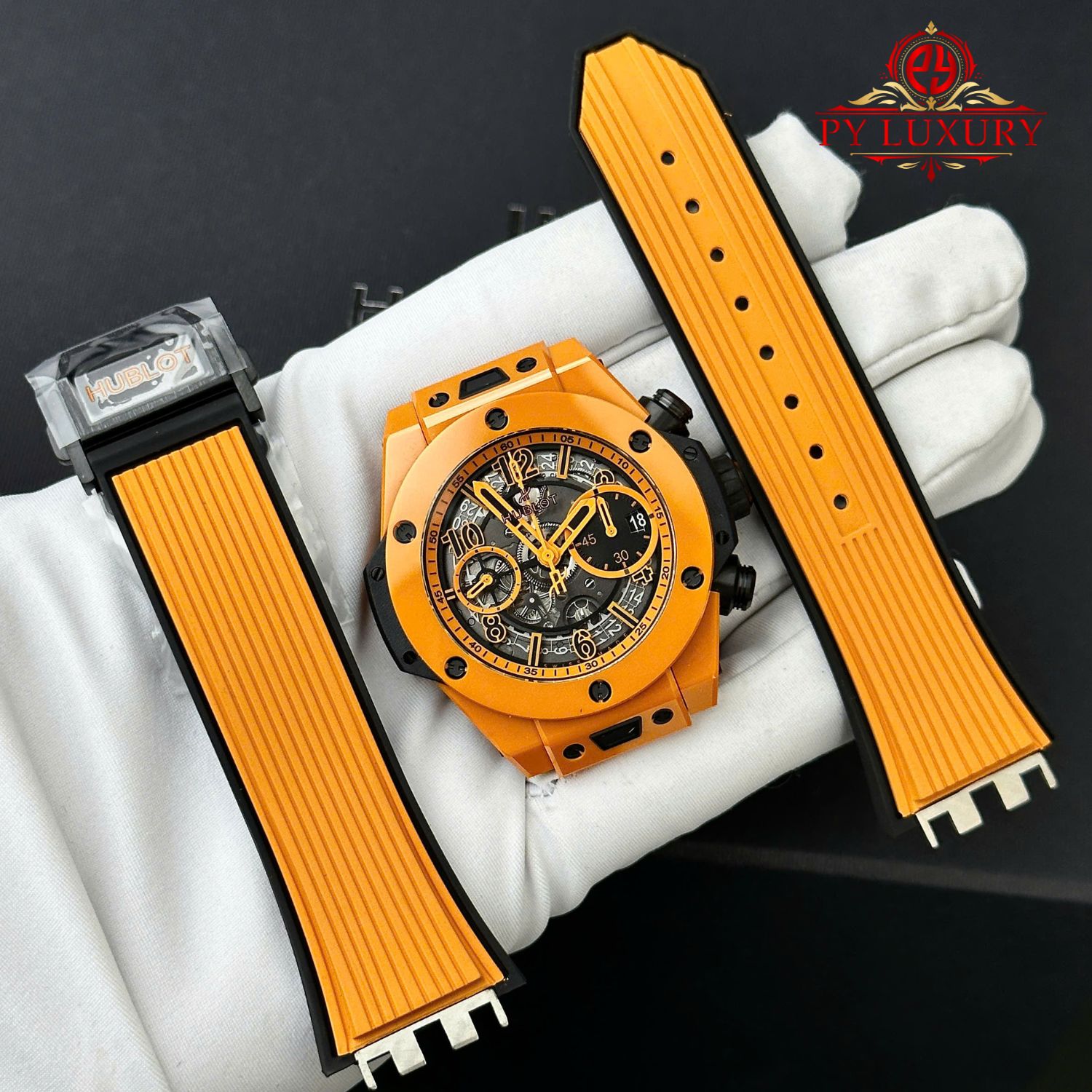 Hublot Big Bang Unico Orange Ceramic Chronograph Best Replica BBF 42mm - Image 3
