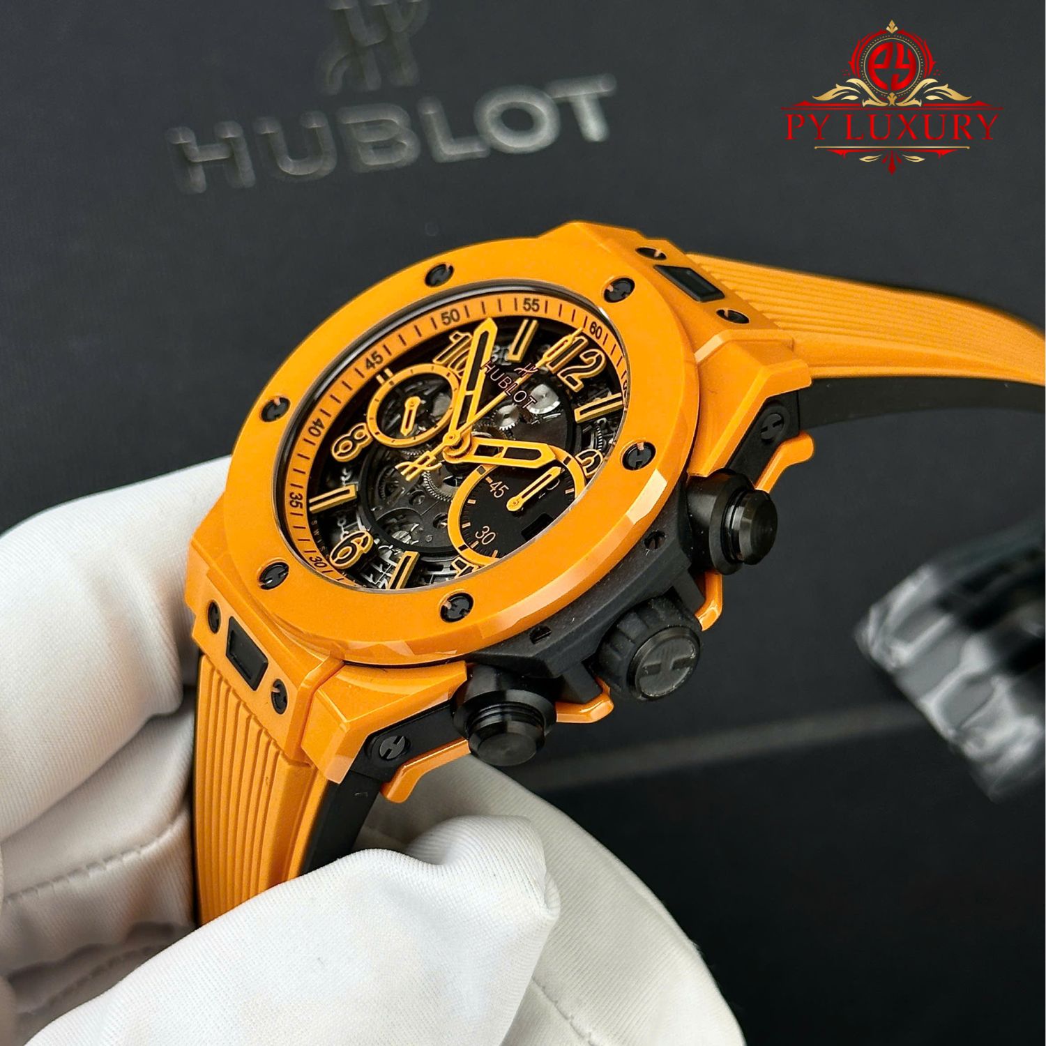 Hublot Big Bang Unico Orange Ceramic Chronograph Best Replica BBF 42mm - Image 5