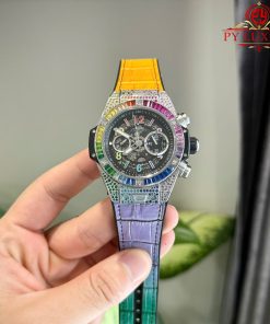 Hublot Big Bang Unico Titanium Rainbow Leather Strap Best Replica ZF 45mm