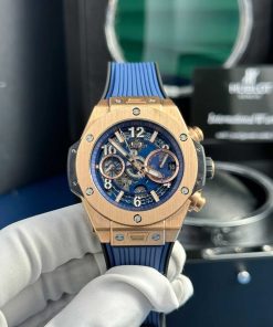 Hublot Big Bang Unico King Gold Blue Dial Best Replica BBF 42mm