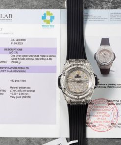 Hublot Big Bang One Click Steel Full Pavé Custom Natural Diamonds Best Replica 39mm