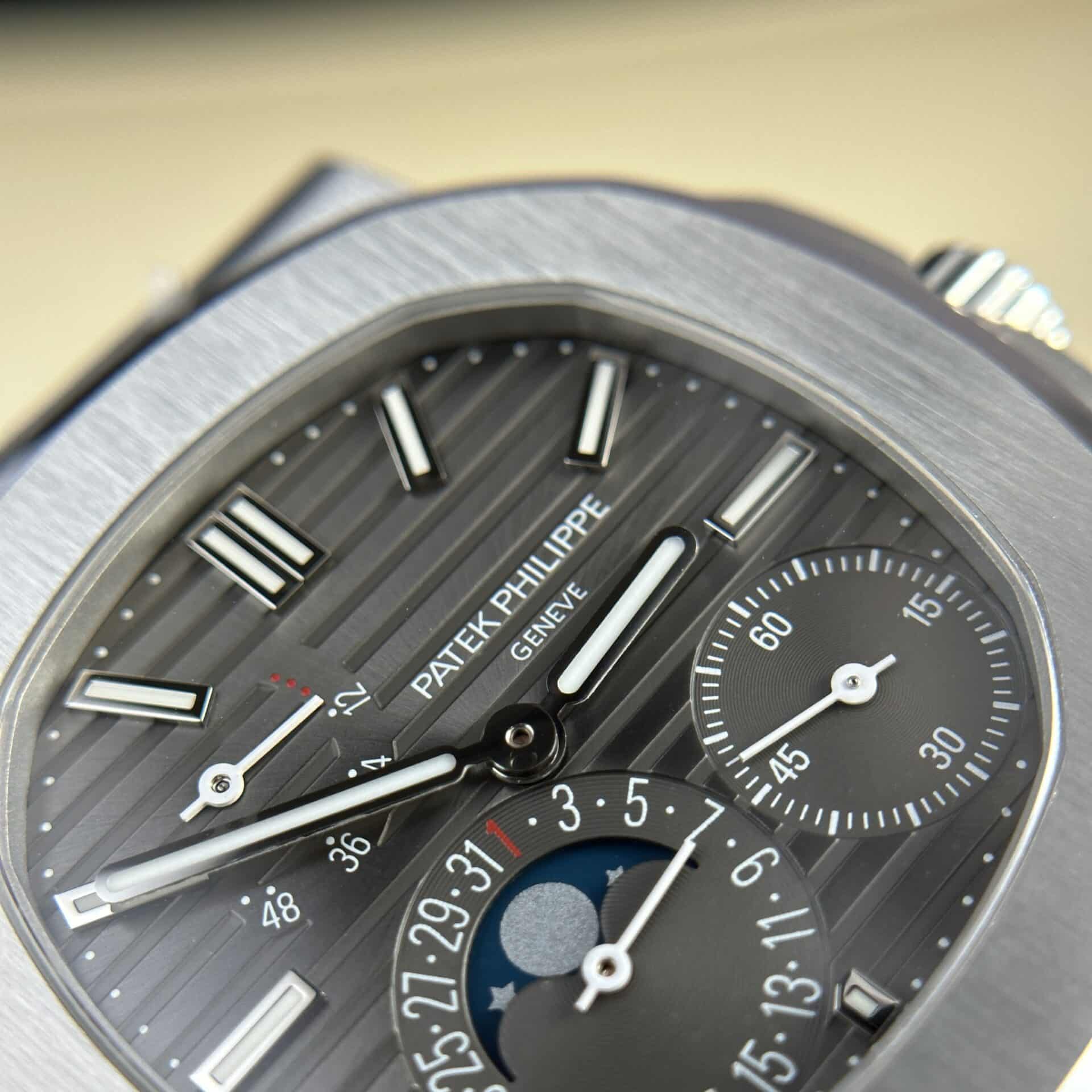 Patek Philippe Nautilus 5712G-001 Grey Dial Leather Best Quality Replica PPF V2 40mm - Image 5