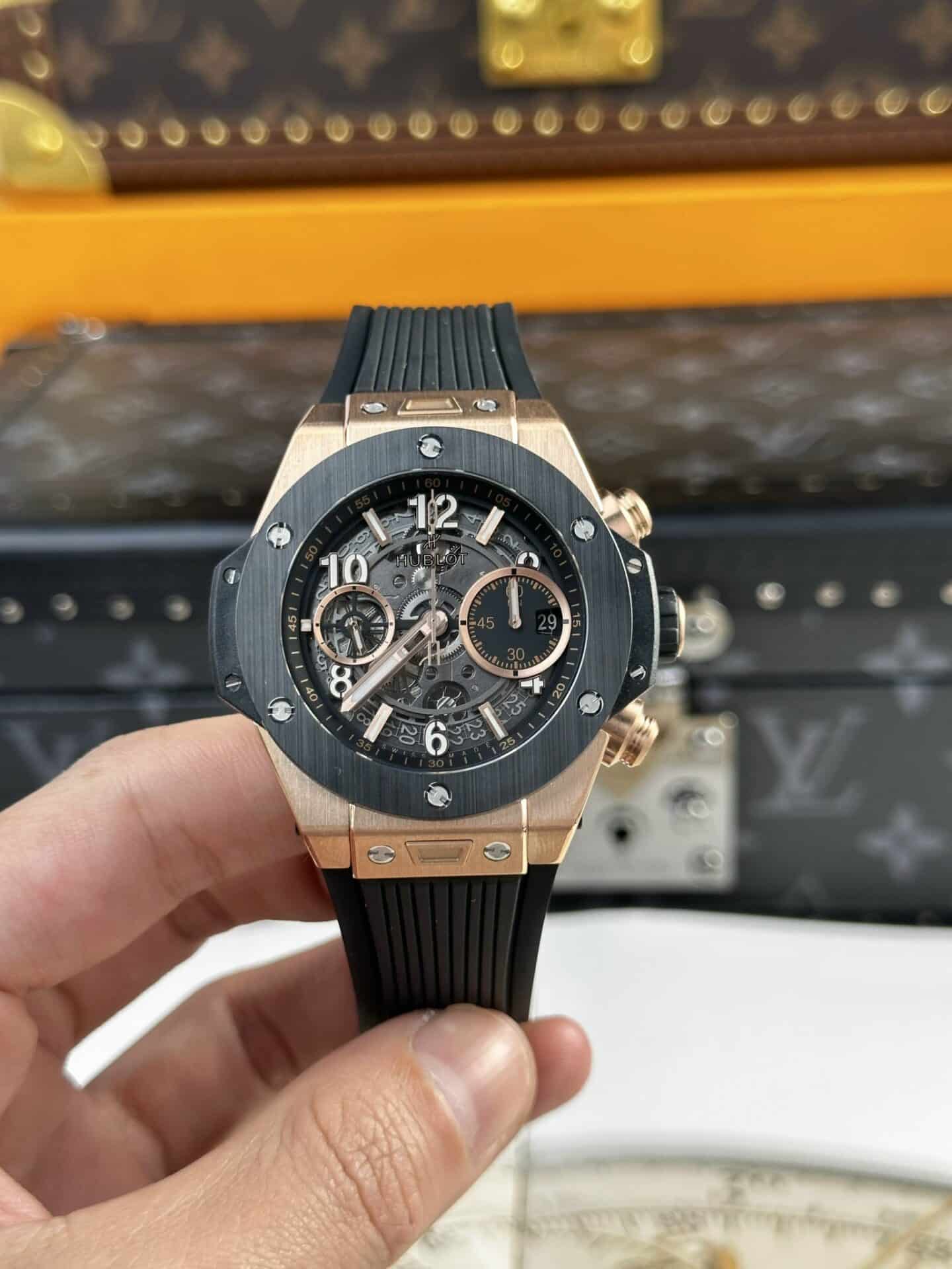 Hublot Big Bang Unico King Gold Black Ceramic Best Replica 42mm