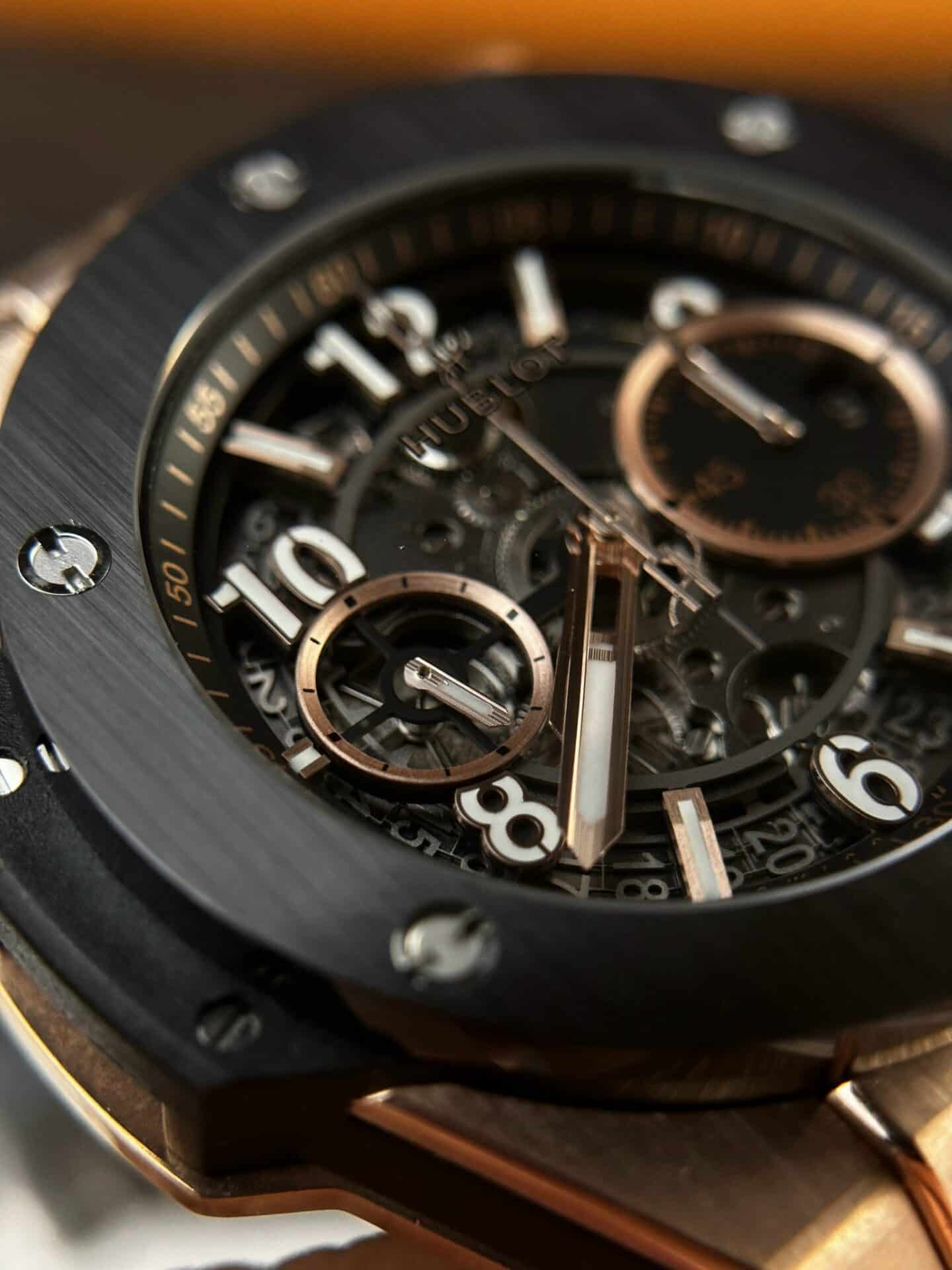 Hublot Big Bang Unico King Gold Black Ceramic Best Replica 42mm - Image 6