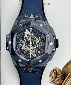 Hublot Big Bang Sang Bleu II Blue Ceramic Rubber Super Clone BBF 45mm