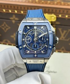 Hublot Spirit Of Big Bang Titanium Blue Ceramic Blue Dial Rubber Strap 1:1 Best Replica BBF 42mm