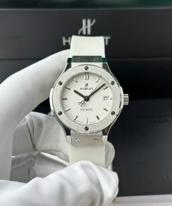 Hublot Classic Fusion Titanium White Dial White Rubber Strap Replica 38mm