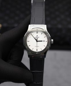 Hublot Classic Fusion Titanium White Dial Leather Strap 1:1 Copy 42mm
