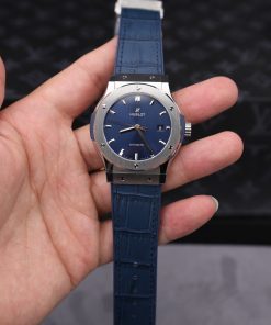 Hublot Classic Fusion Titanium Blue Dial Leather Strap 1:1 Replica 42mm