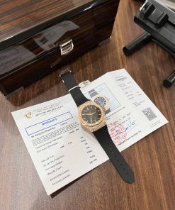 Hublot Classic Fusion Orlinski King Gold Pavé Black Dial Custom Moissanite 40mm