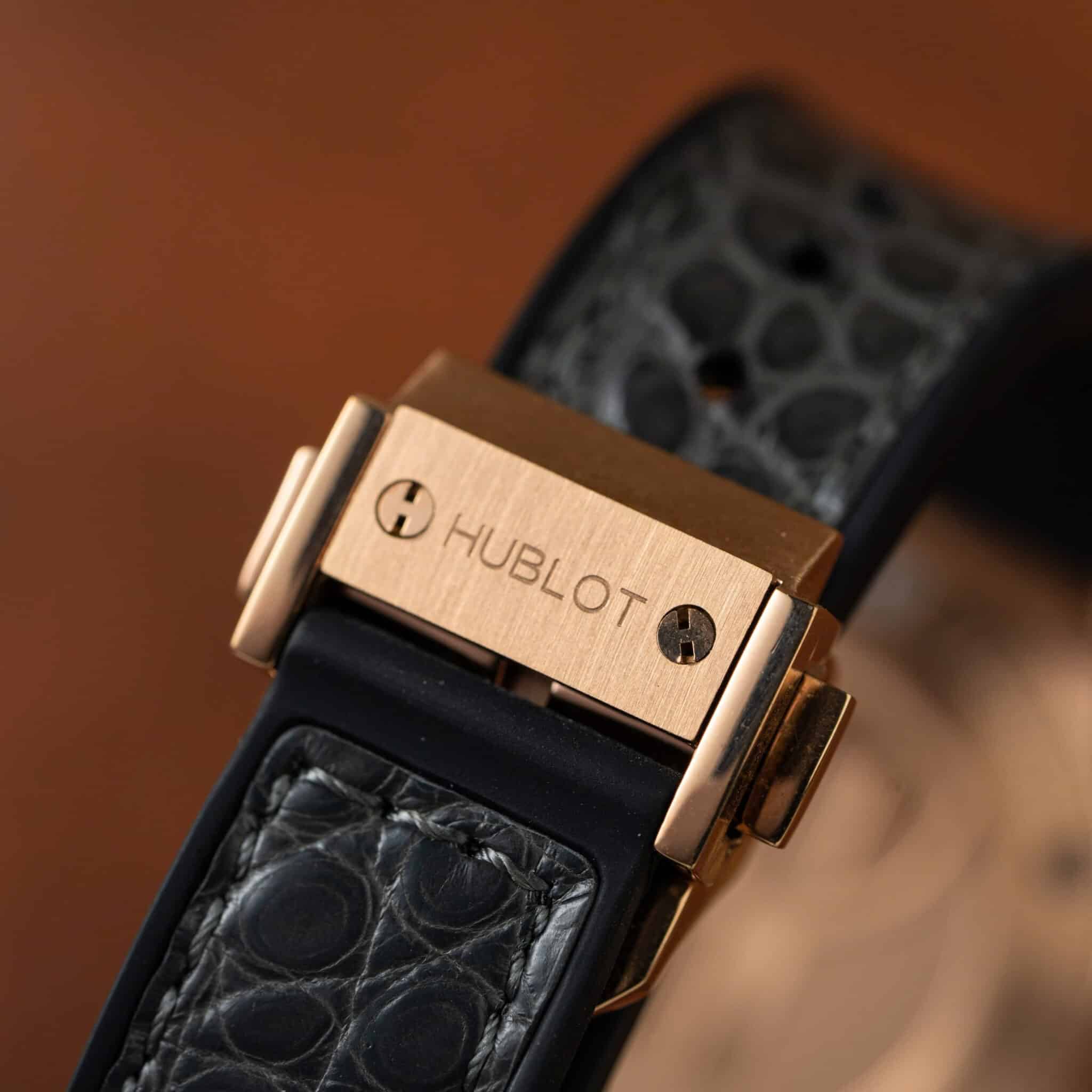 Hublot Classic Fusion King Gold Grey Dial Leather Strap Lady Watch Replica 33mm - Image 10