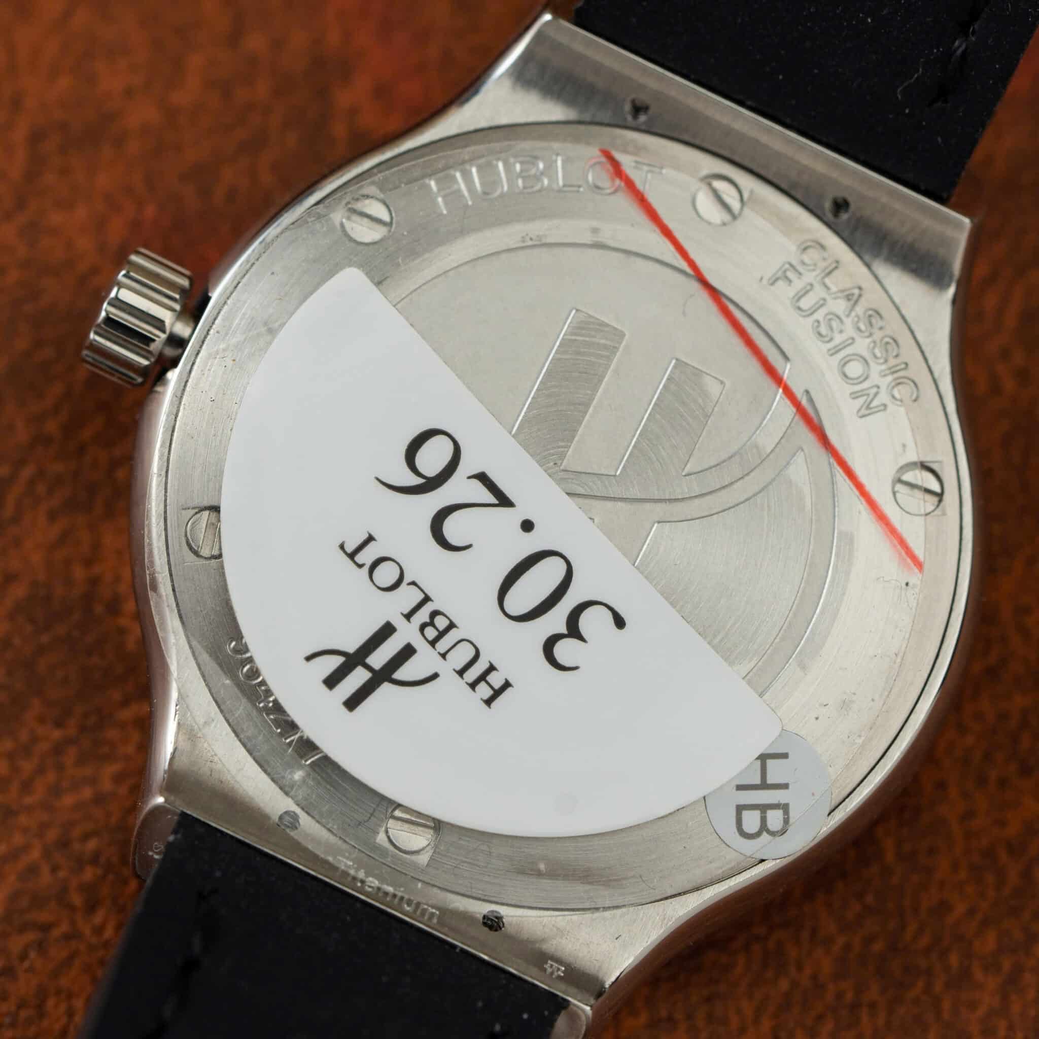 Hublot Classic Fusion Titanium Grey Dial Leather Strap Lady Watch Replica 33mm - Image 7