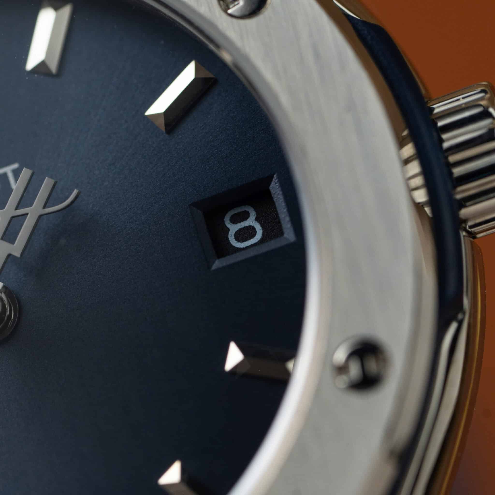 Hublot Classic Fusion Titanium Navy Blue Dial Leather Lady Watch Replica 33mm - Image 5