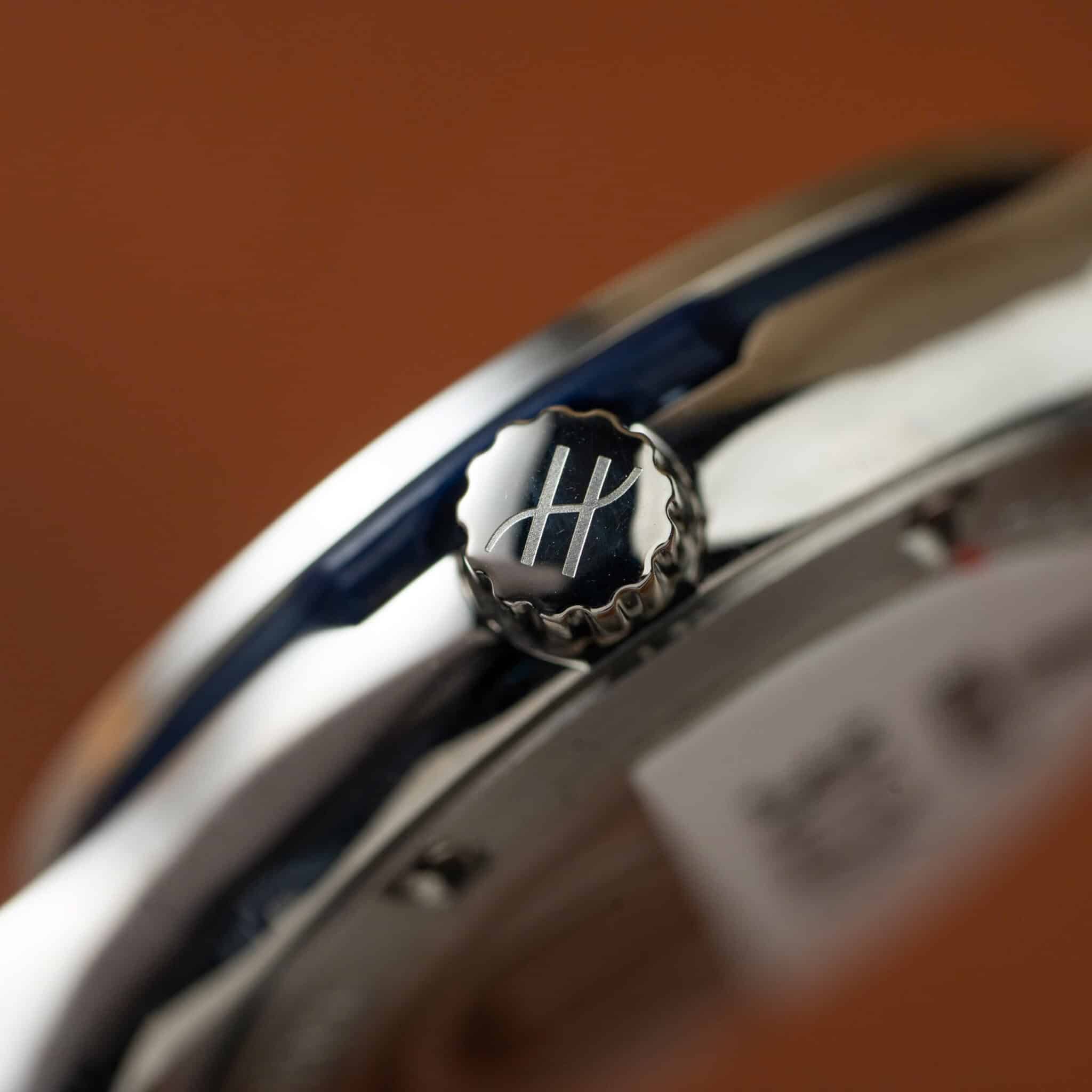 Hublot Classic Fusion Titanium Navy Blue Dial Leather Lady Watch Replica 33mm - Image 7