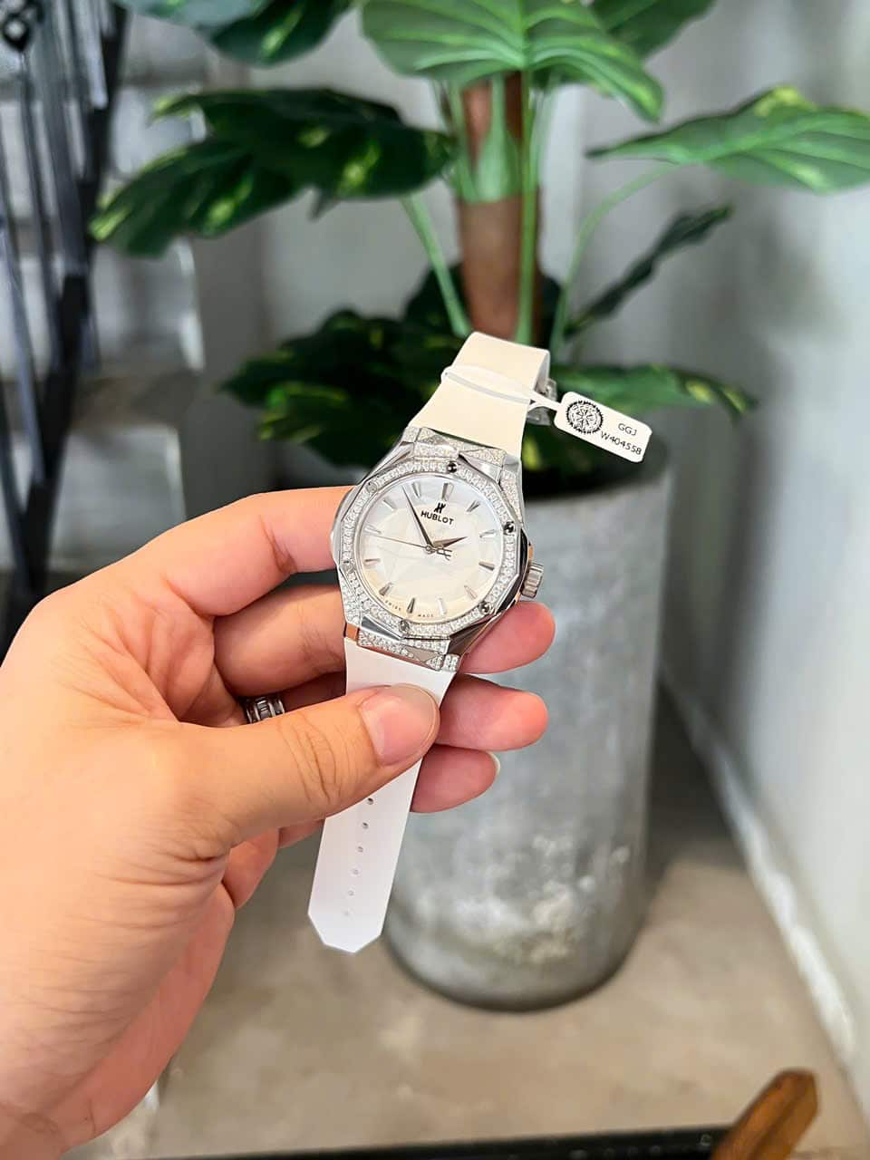 Hublot Classic Fusion Orlinski Titanium White Alternative Pavé Custom Moissanite 40mm - Image 3