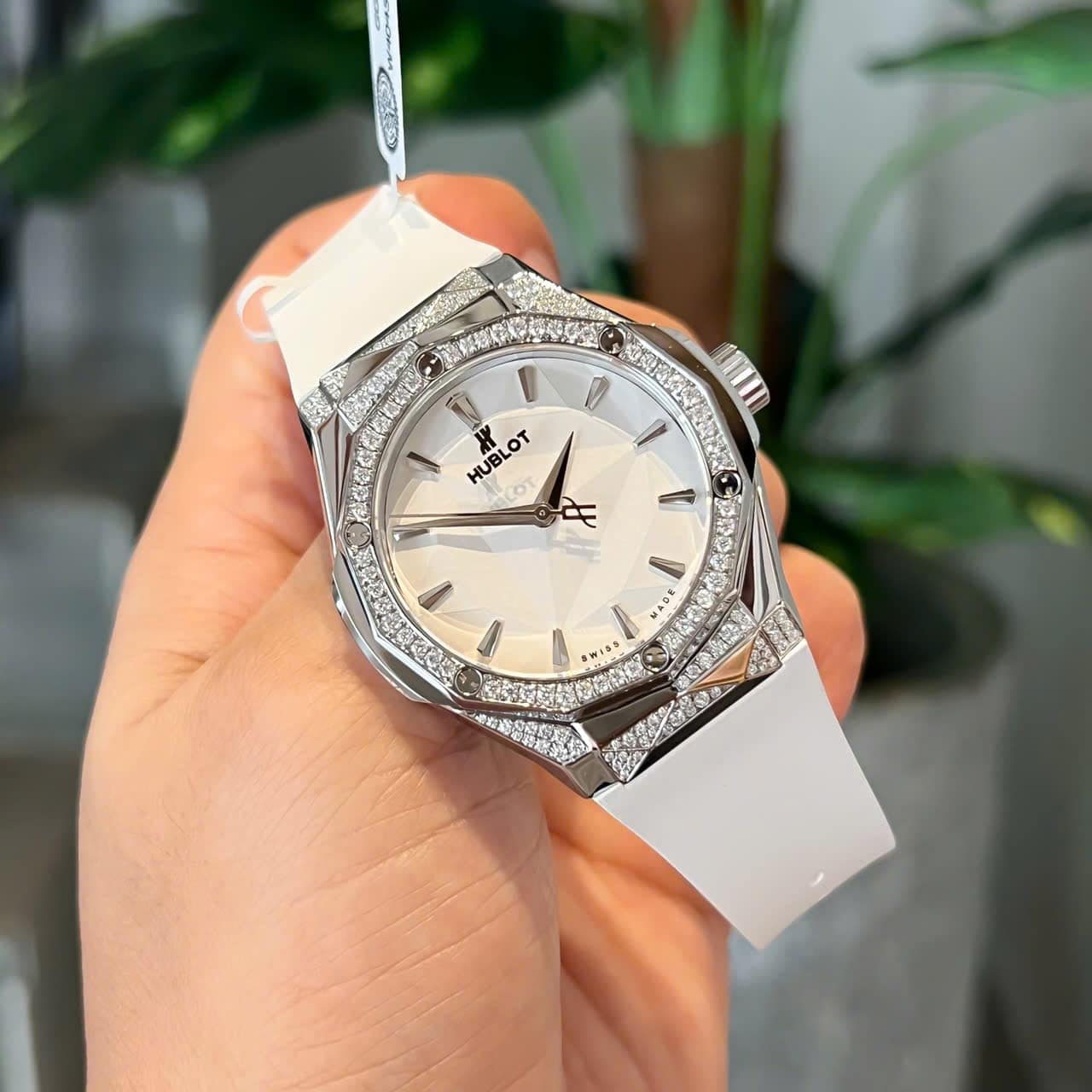 Hublot Classic Fusion Orlinski Titanium White Alternative Pavé Custom Moissanite 40mm - Image 6