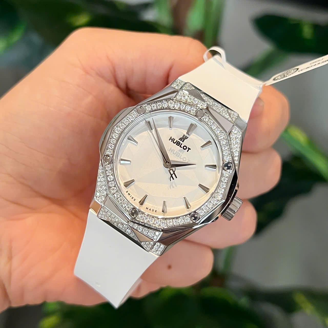 Hublot Classic Fusion Orlinski Titanium White Alternative Pavé Custom Moissanite 40mm - Image 7