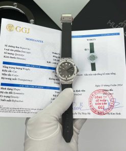 Hublot Classic Fusion Titanium Pavé Grey Dial Rubber Custom Moissanite Best Replica 33mm