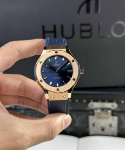 Hublot Classic Fusion King Gold Blue Dial Best Replica JJF 38mm