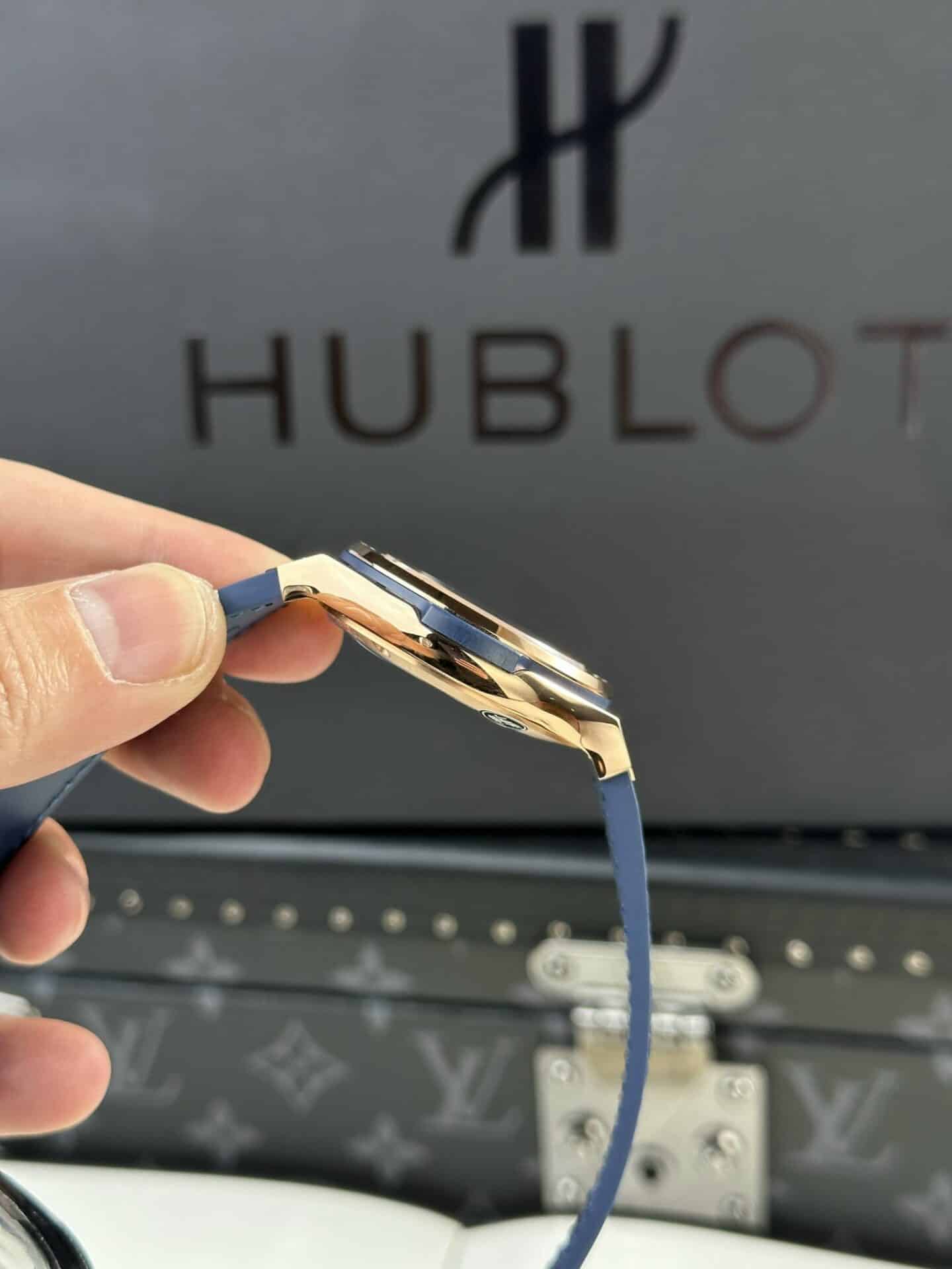 Hublot Classic Fusion King Gold Blue Dial Best Replica JJF 38mm - Image 6