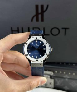 Hublot Classic Fusion Titanium Blue Dial Leather Best Replica JJF 38mm