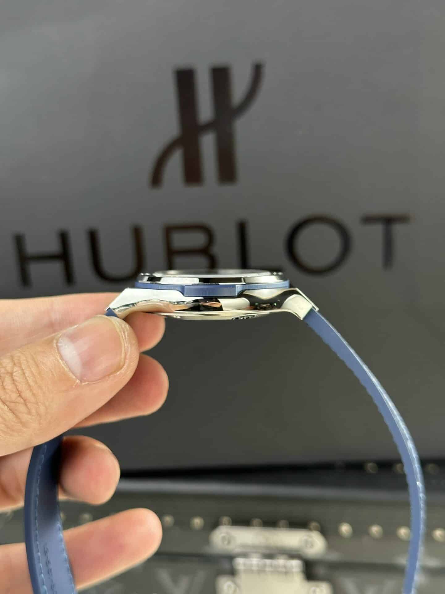 Hublot Classic Fusion Titanium Blue Dial Leather Best Replica JJF 38mm - Image 6