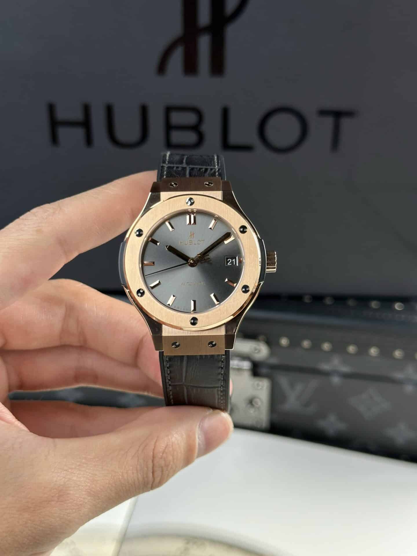 Hublot Classic Fusion King Gold Grey Dial Best Replica JJF 38mm