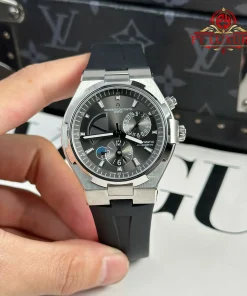 Vacheron Constantin Overseas Dual Time 47450/000W-9511 Grey Dial Rubber Strap Best Edition 42mm