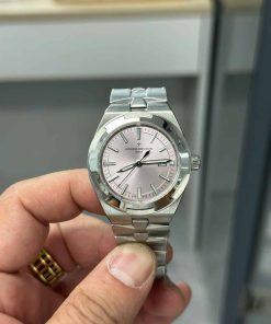 Vacheron Constantin Overseas 4600V Steel Pink Dial Lady Watch Swiss Replica 35mm