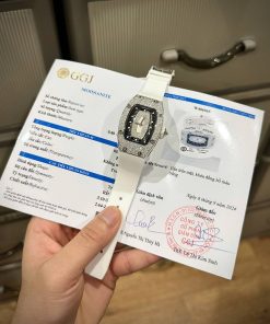 Richard Mille RM07-01 Lady White MOP Lip Snow Diamonds Custom Moissanite Replica 45.32x32.3mm