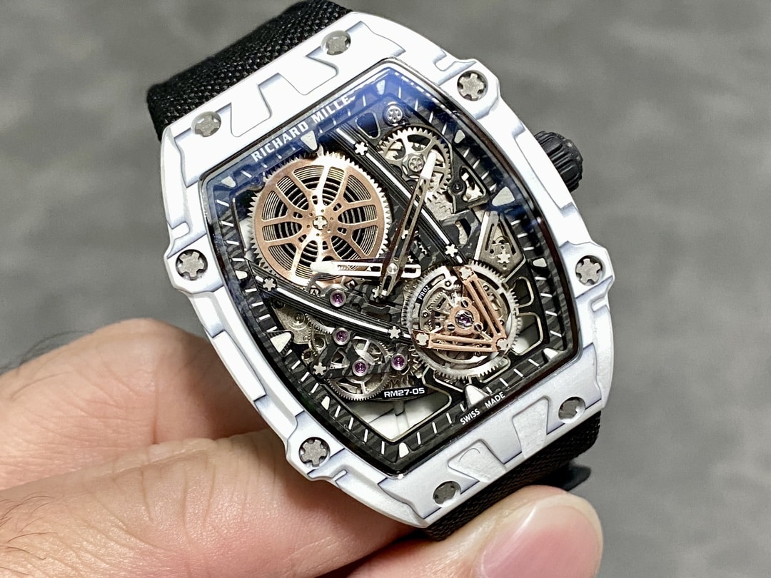 Richard Mille RM27-05 Flying Tourbillon Rafael Nadal Carbon Fiber Replica 37.25×47.25mm - Image 3