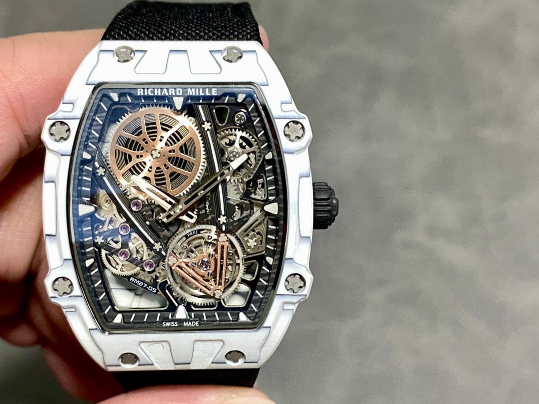 Richard Mille RM27-05 Flying Tourbillon Rafael Nadal Carbon Fiber Replica 37.25×47.25mm - Image 4