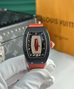 Richard Mille RM07-01 BlackCeramic Red Lip Rose Gold Red Rubber Best Replica 45.32 X 32.3mm