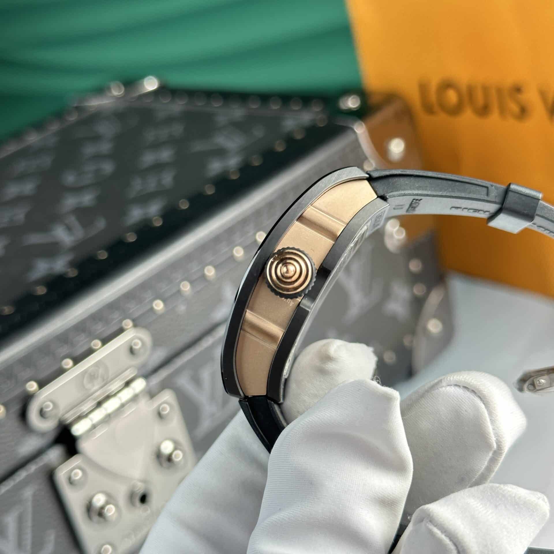 Richard Mille RM07-01 Ceramic Rose Gold Black Lip Best Replica 45.32 X 32.3mm - Image 5