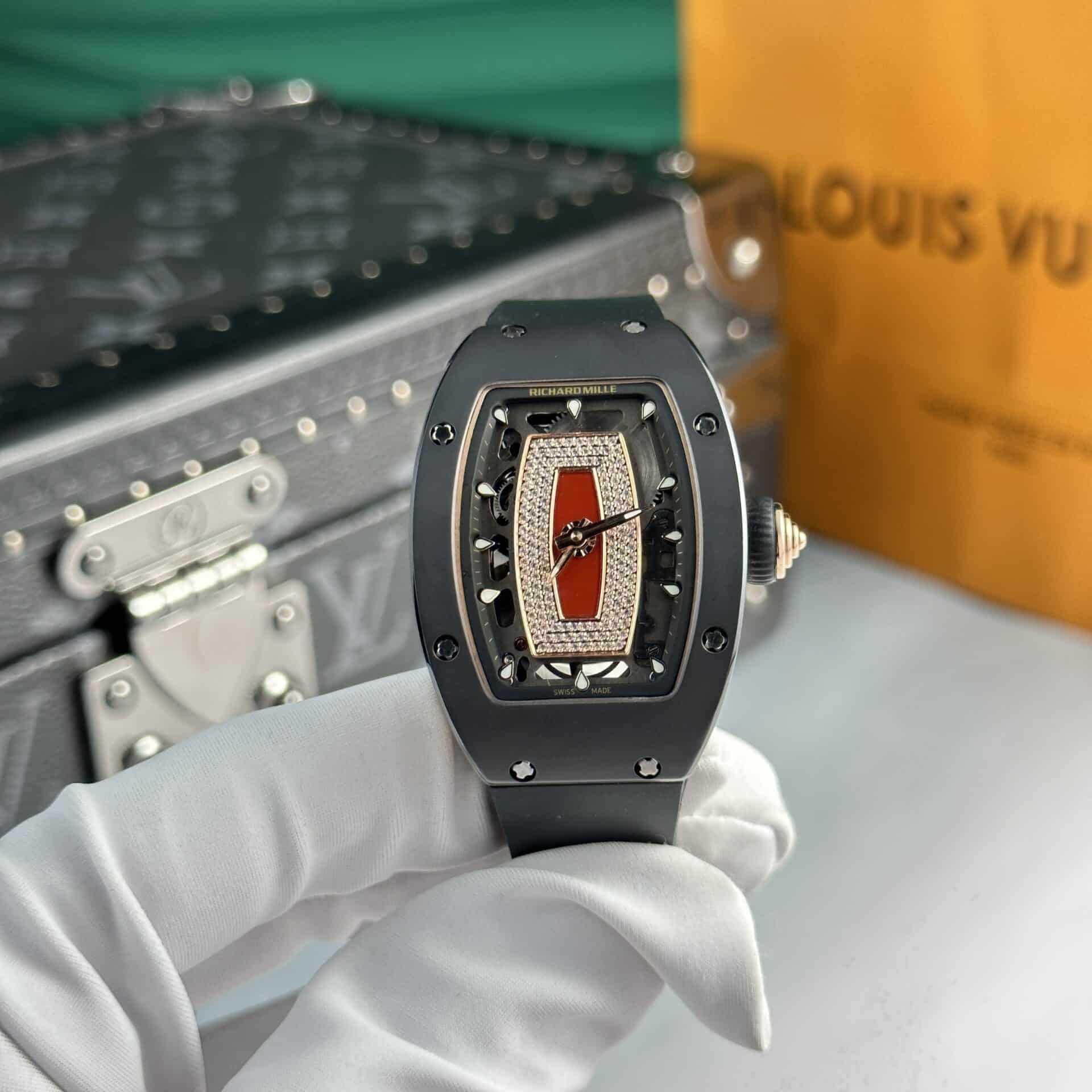 Richard Mille RM07-01 Ceramic Red Lip Jasper Dial Best Replica 45.32 X 32.3mm