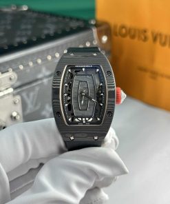 Richard Mille RM07-01 Black Carbon Black Rubber Best Quality Replica 45.32 X 32.3mm