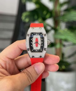 Richard Mille RM07-01 Full Diamond Red Lip Replica 45.32 X 32.3mm