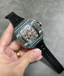 Richard Mille RM11-03 Ultimate Edition Carbon Turquoise Quartz TPT Limited Best Replica KVF 49.94 X 44.5mm