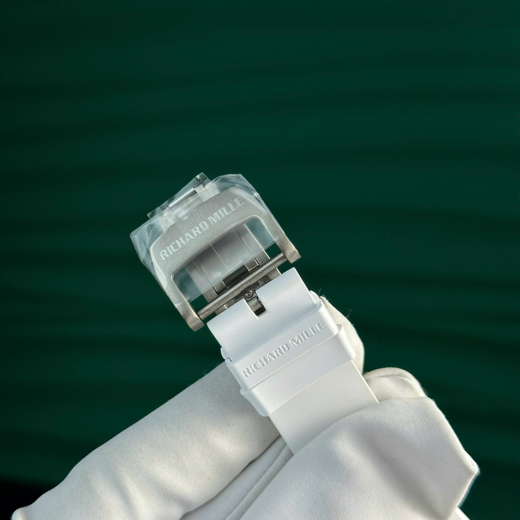 Richard Mille RM055 Yas Marina Circuit Carbon TPT White Rubber Strap 1:1 Super Clone ZF 42.7mm - Image 14