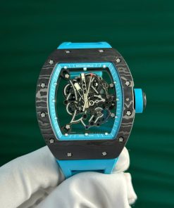 Richard Mille RM055 Bubba Watson Yas Marina Circuit Carbon TPT Blue Rubber Strap 1:1 Super Clone ZF 42.7mm